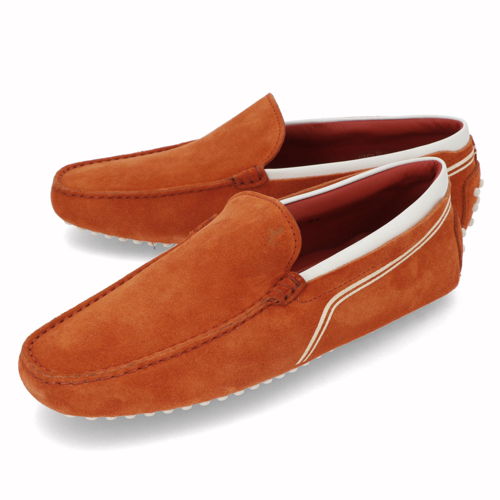 トッズ TOD'S シューズ レザーシューズ メンズ オレンジ スエード ゴンミーニ ドライビングシューズ モカシン フェラーリ ロゴ