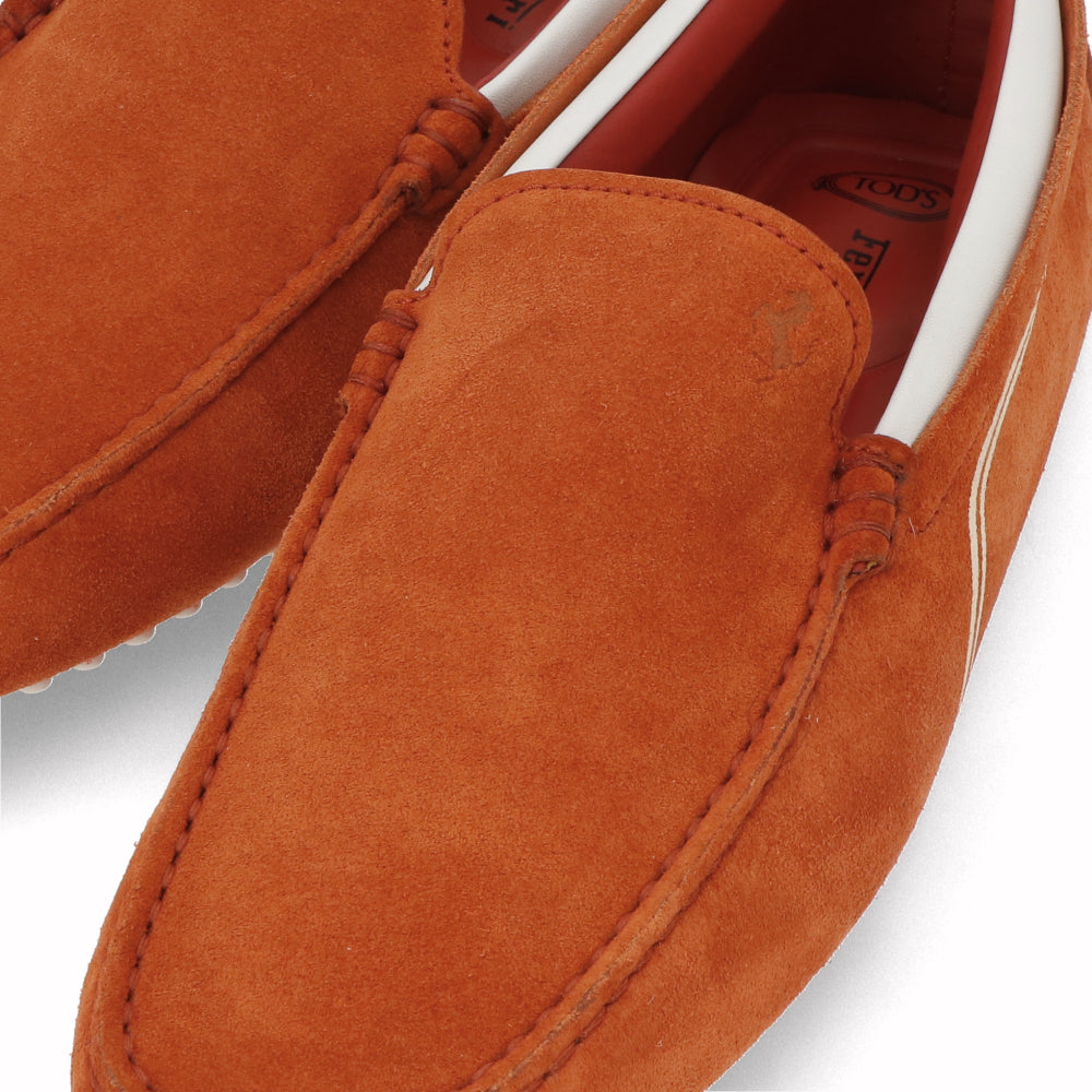 トッズ TOD'S シューズ レザーシューズ メンズ オレンジ スエード ゴンミーニ ドライビングシューズ モカシン フェラーリ ロゴ