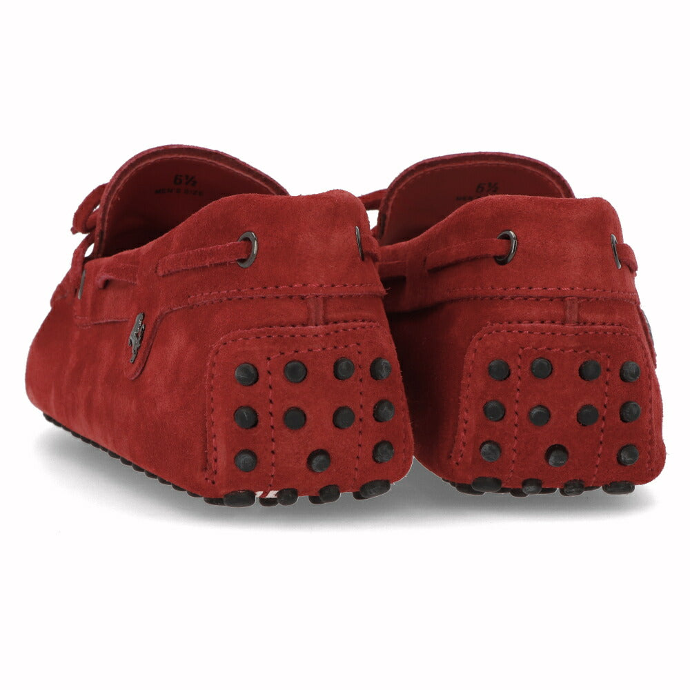 トッズ TOD'S シューズ レザーシューズ メンズ NEW GOMMINI 122 LACCETTO SERIGR.15 RE0 ROSSO ARANC SC レッド スエード ゴンミーニ ドライビングシューズ モカシン フェラーリ ロゴ リボン XRM0GW0P390RE0 R007