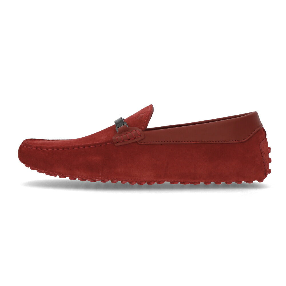 トッズ TOD'S シューズ レザーシューズ メンズ NEW GOMMINI 122 ACCES.CARBONIO SLIM RQ2 ROSSO ARANC SC レッド スエード ゴンミーニ ドライビングシューズ モカシン フェラーリ ロゴ XRM0GW0R340RQ2 R007
