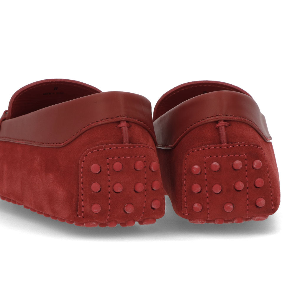 トッズ TOD'S シューズ レザーシューズ メンズ NEW GOMMINI 122 ACCES.CARBONIO SLIM RQ2 ROSSO ARANC SC レッド スエード ゴンミーニ ドライビングシューズ モカシン フェラーリ ロゴ XRM0GW0R340RQ2 R007
