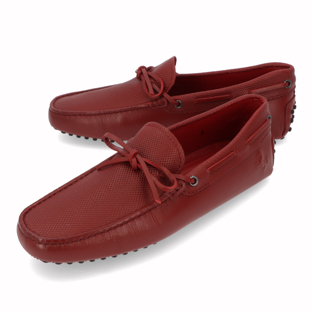 トッズ TODS シューズ レザーシューズ メンズ レッド レザー ゴンミーニ ドライビングシューズ モカシン フェラーリ ロゴ