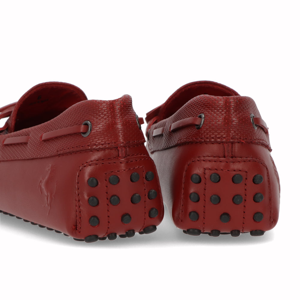 トッズ TODS シューズ レザーシューズ メンズ レッド レザー ゴンミーニ ドライビングシューズ モカシン フェラーリ ロゴ