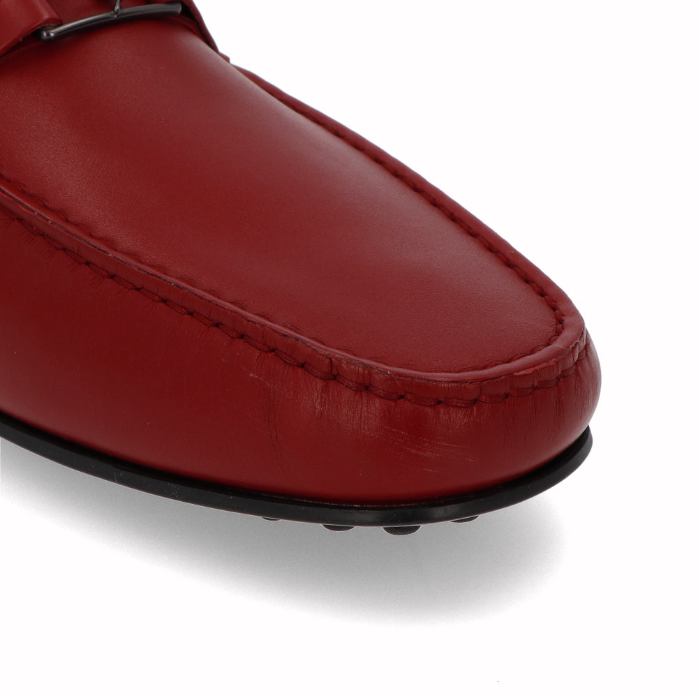 トッズ TOD'S シューズ レザーシューズ メンズ レッド レザー ゴンミーニ ドライビングシューズ モカシン フェラーリ ロゴ