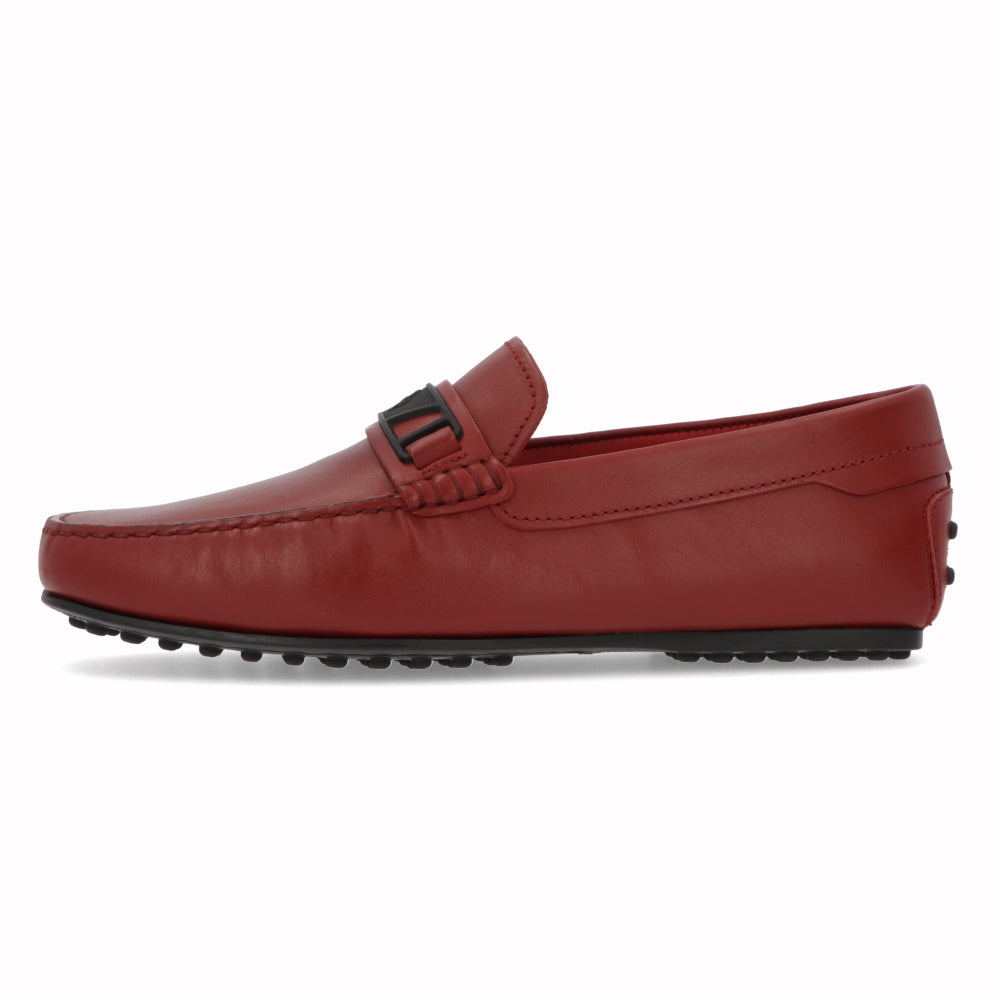 トッズ TODS シューズ レザーシューズ メンズ レッド レザー ゴンミーニ ドライビングシューズ モカシン フェラーリ ロゴ