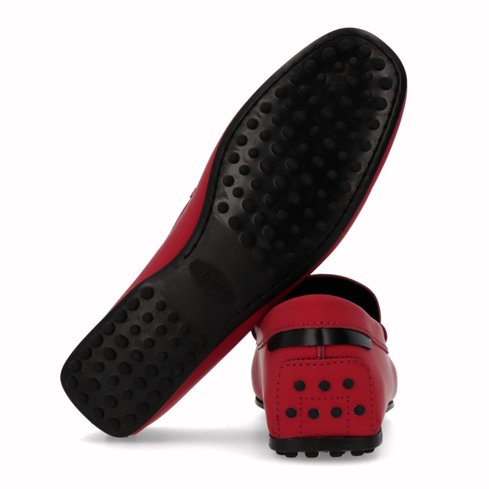 トッズ TOD'S シューズ レザーシューズ メンズ レッド レザー ゴンミーニ モカシン ドライビングシューズ フェラーリ Ferrari ロゴ