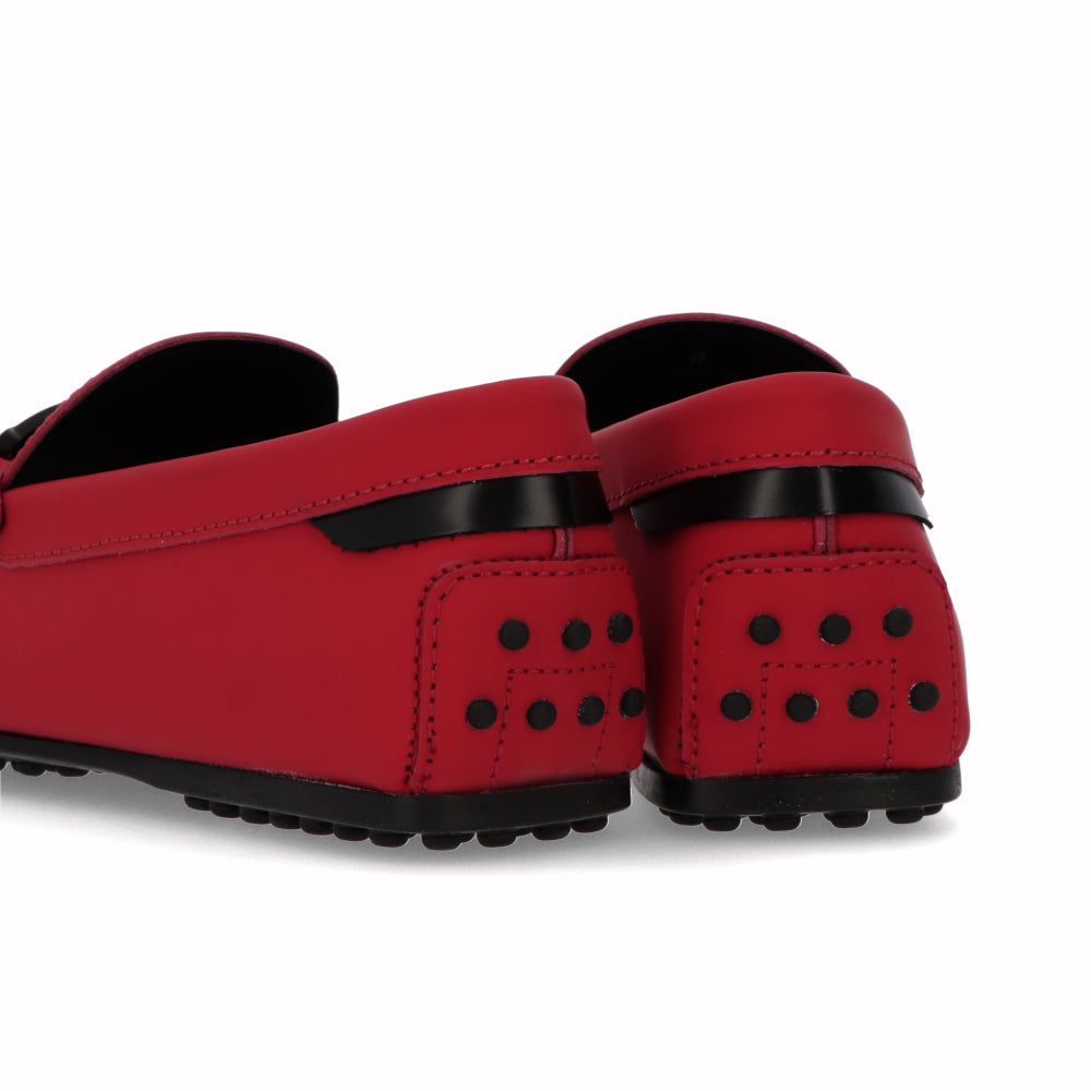 トッズ TOD'S シューズ レザーシューズ メンズ レッド レザー ゴンミーニ モカシン ドライビングシューズ フェラーリ Ferrari ロゴ