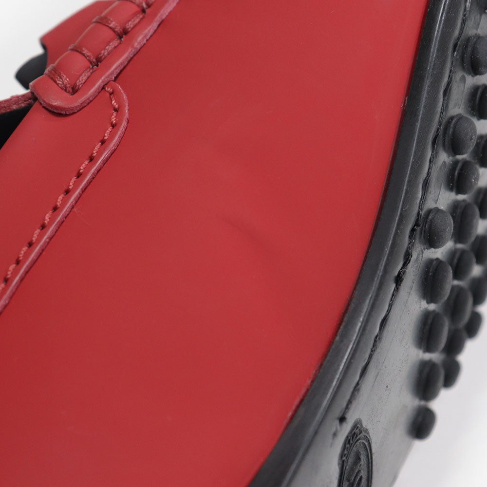 トッズ TOD'S シューズ レザーシューズ メンズ レッド レザー ゴンミーニ モカシン ドライビングシューズ フェラーリ Ferrari ロゴ