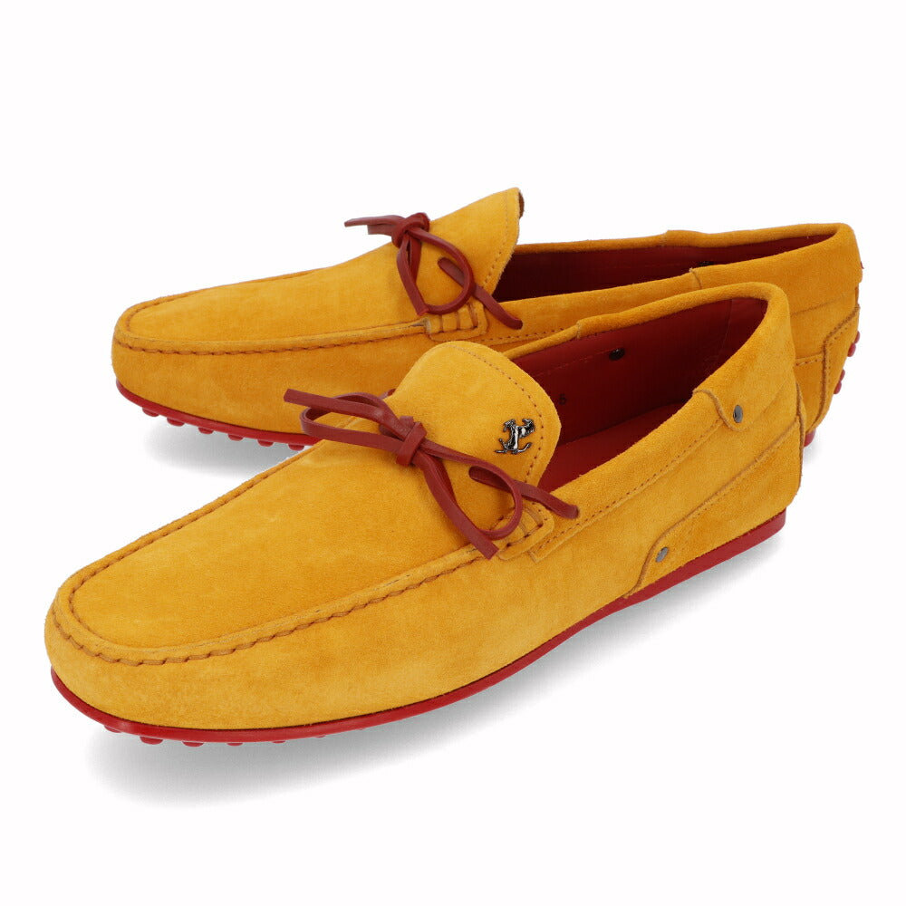 トッズ TOD'S シューズ レザーシューズ メンズ CITY GOMMINO LACCETTO RQ2 イエロー×レッド スエード ゴンミーニ ドライビングシューズ モカシン フェラーリ ロゴ リボン XRM0LR0I800RQ2 0ADI