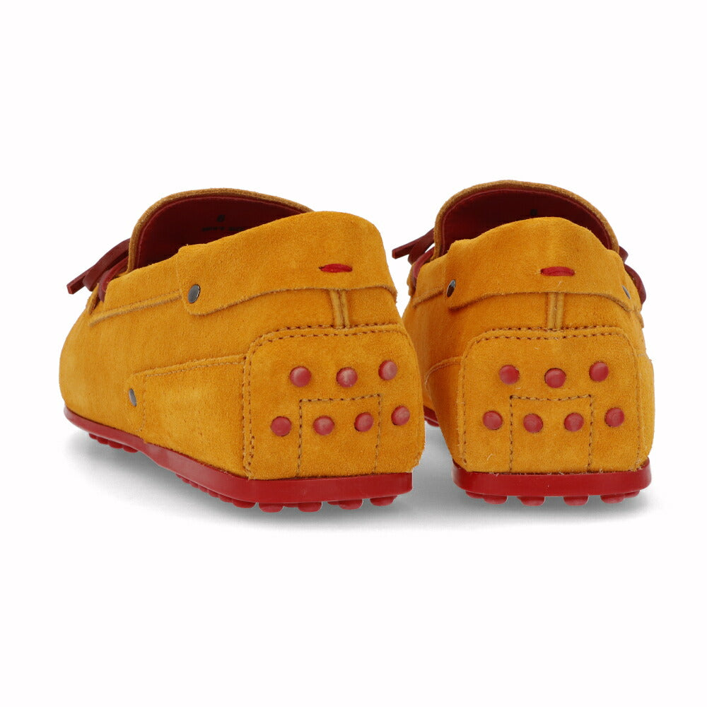 トッズ TOD'S シューズ レザーシューズ メンズ CITY GOMMINO LACCETTO RQ2 イエロー×レッド スエード ゴンミーニ ドライビングシューズ モカシン フェラーリ ロゴ リボン XRM0LR0I800RQ2 0ADI