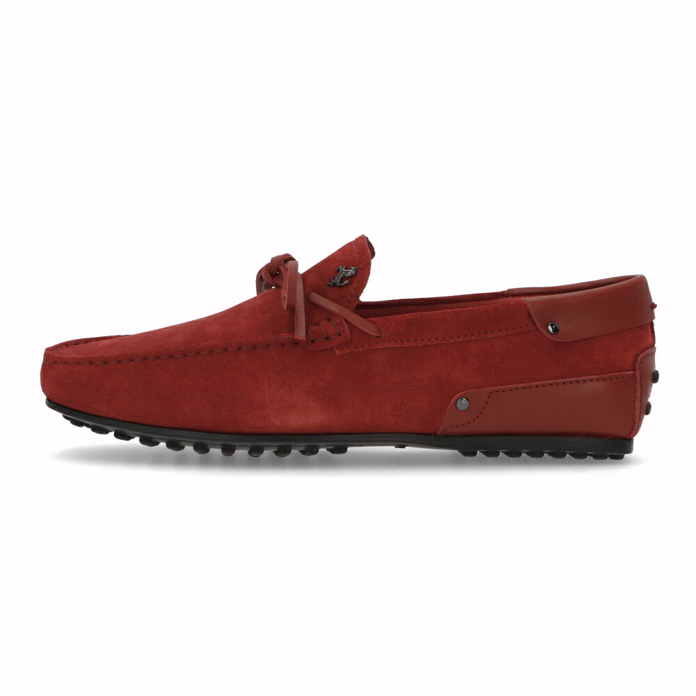 トッズ TOD'S シューズ レザーシューズ メンズ CITY GOMMINO LACCETTO RQ2 ROSSO ARANC SC レッド スエード ゴンミーニ ドライビングシューズ モカシン フェラーリ ロゴ リボン XRM0LR0I800RQ2 R007