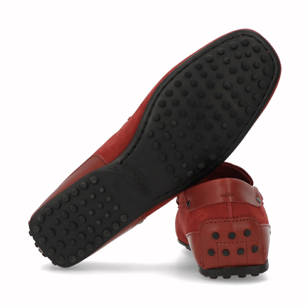 トッズ TOD'S シューズ レザーシューズ メンズ CITY GOMMINO LACCETTO RQ2 ROSSO ARANC SC レッド スエード ゴンミーニ ドライビングシューズ モカシン フェラーリ ロゴ リボン XRM0LR0I800RQ2 R007