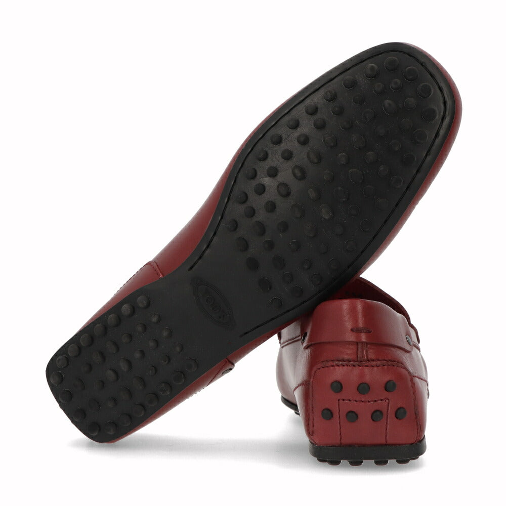 トッズ TOD'S シューズ レザーシューズ メンズ CITY GOMMINO DOPPIA TD90 レッド レザー ゴンミーニ ドライビングシューズ モカシン フェラーリ ロゴ メタルバックル XRM0LR0K750D90 R604