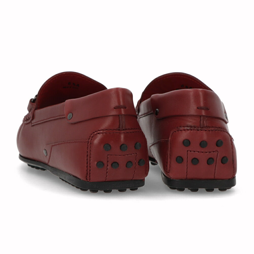 トッズ TOD'S シューズ レザーシューズ メンズ CITY GOMMINO DOPPIA TD90 レッド レザー ゴンミーニ ドライビングシューズ モカシン フェラーリ ロゴ メタルバックル XRM0LR0K750D90 R604