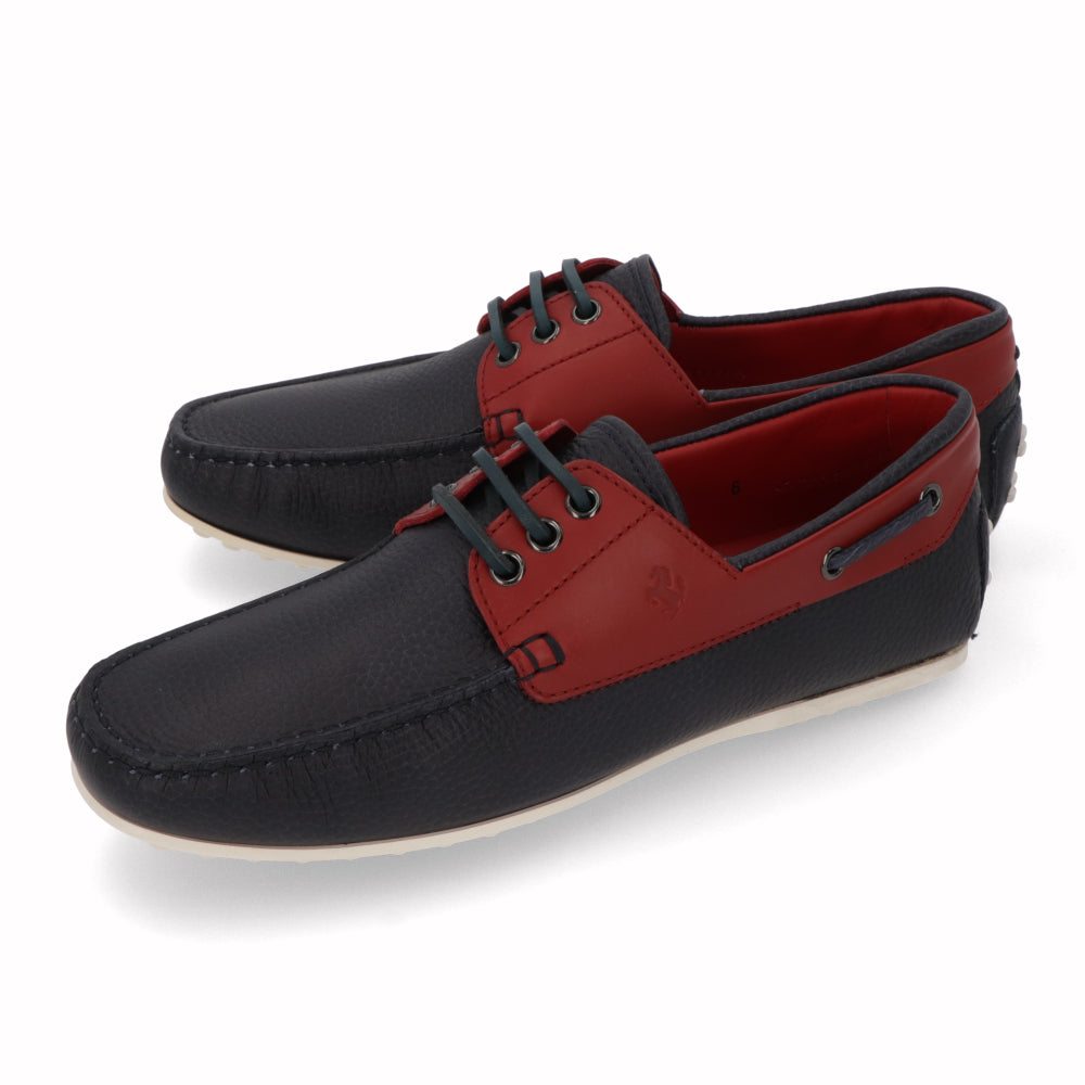 TOD’S ドライビングシューズ ネイビー×レッド ゴンミーニ