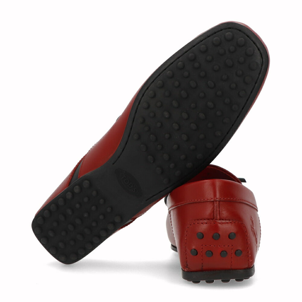 トッズ TOD'S シューズ レザーシューズ メンズ CITY GOMMINO CAV ALLINO 3D BRK レッド レザー ゴンミーニ ドライビングシューズ モカシン フェラーリ ロゴ リボン ブラック XRM0LR0X250BRK 058U