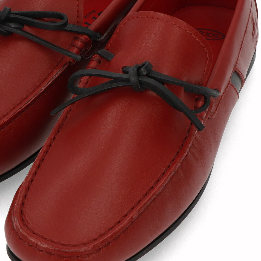 トッズ TOD'S シューズ レザーシューズ メンズ CITY GOMMINO CAV ALLINO 3D BRK レッド レザー ゴンミーニ ドライビングシューズ モカシン フェラーリ ロゴ リボン ブラック XRM0LR0X250BRK 058U
