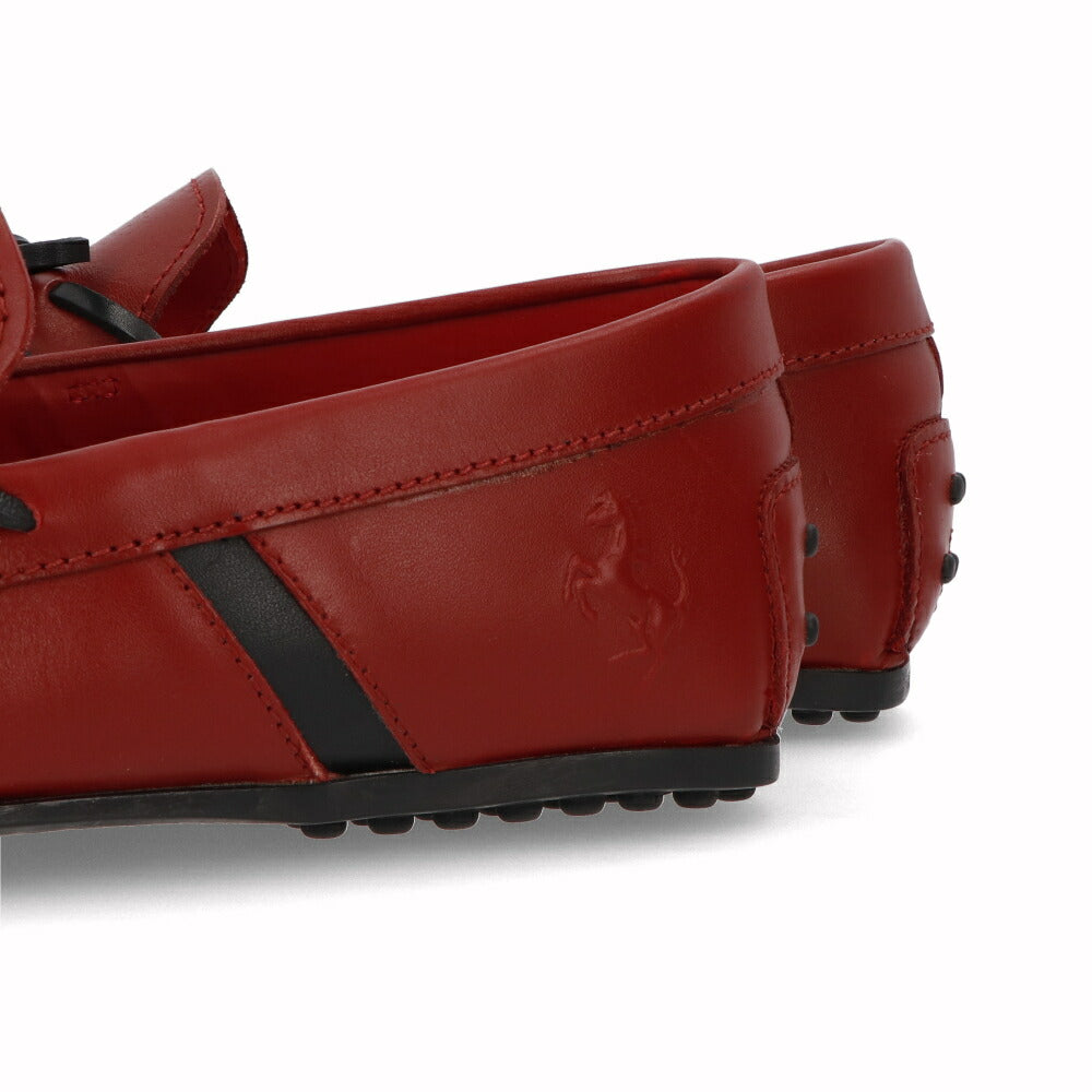 トッズ TOD'S シューズ レザーシューズ メンズ CITY GOMMINO CAV ALLINO 3D BRK レッド レザー ゴンミーニ ドライビングシューズ モカシン フェラーリ ロゴ リボン ブラック XRM0LR0X250BRK 058U