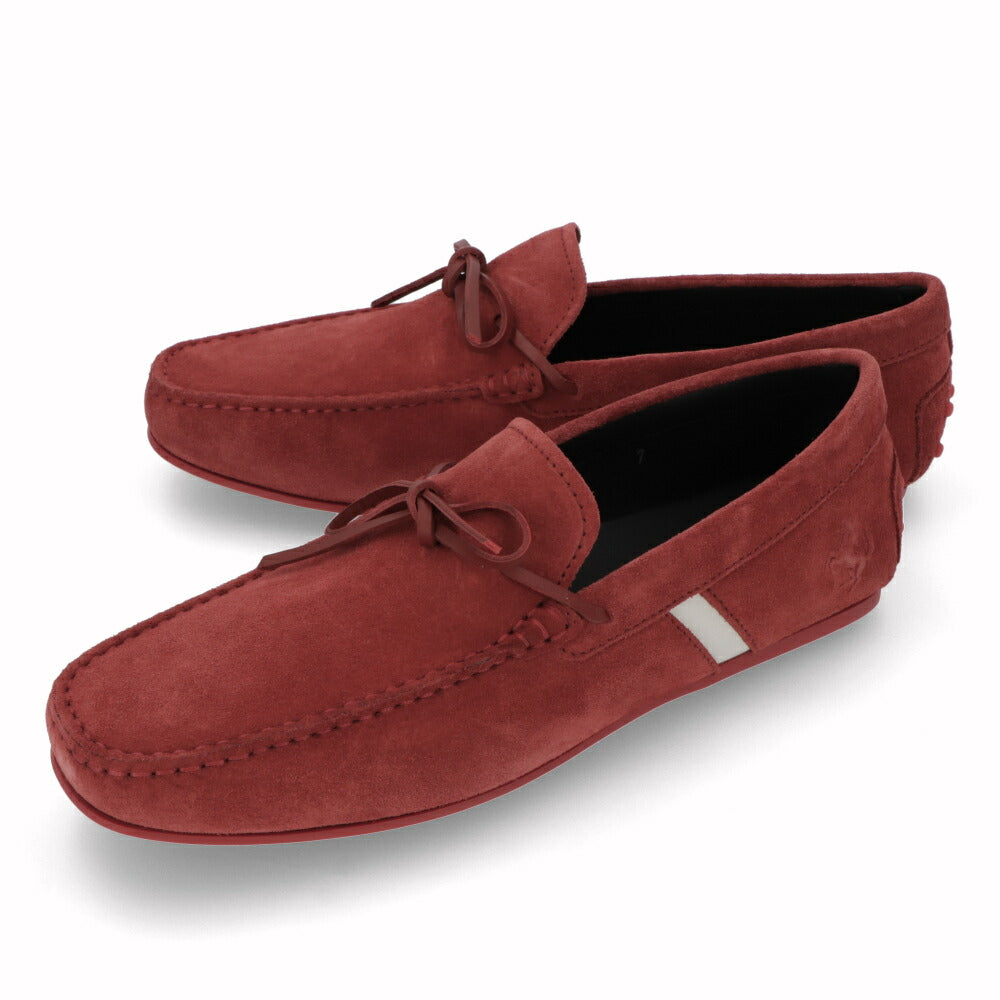 トッズ TOD'S シューズ レザーシューズ メンズ CITY GOMMINO CAV ALLINO 3D RQ2 レッド×ホワイト スエード ゴンミーニ ドライビングシューズ モカシン フェラーリ ロゴ リボン XRM0LR0X250RQ2 01OF