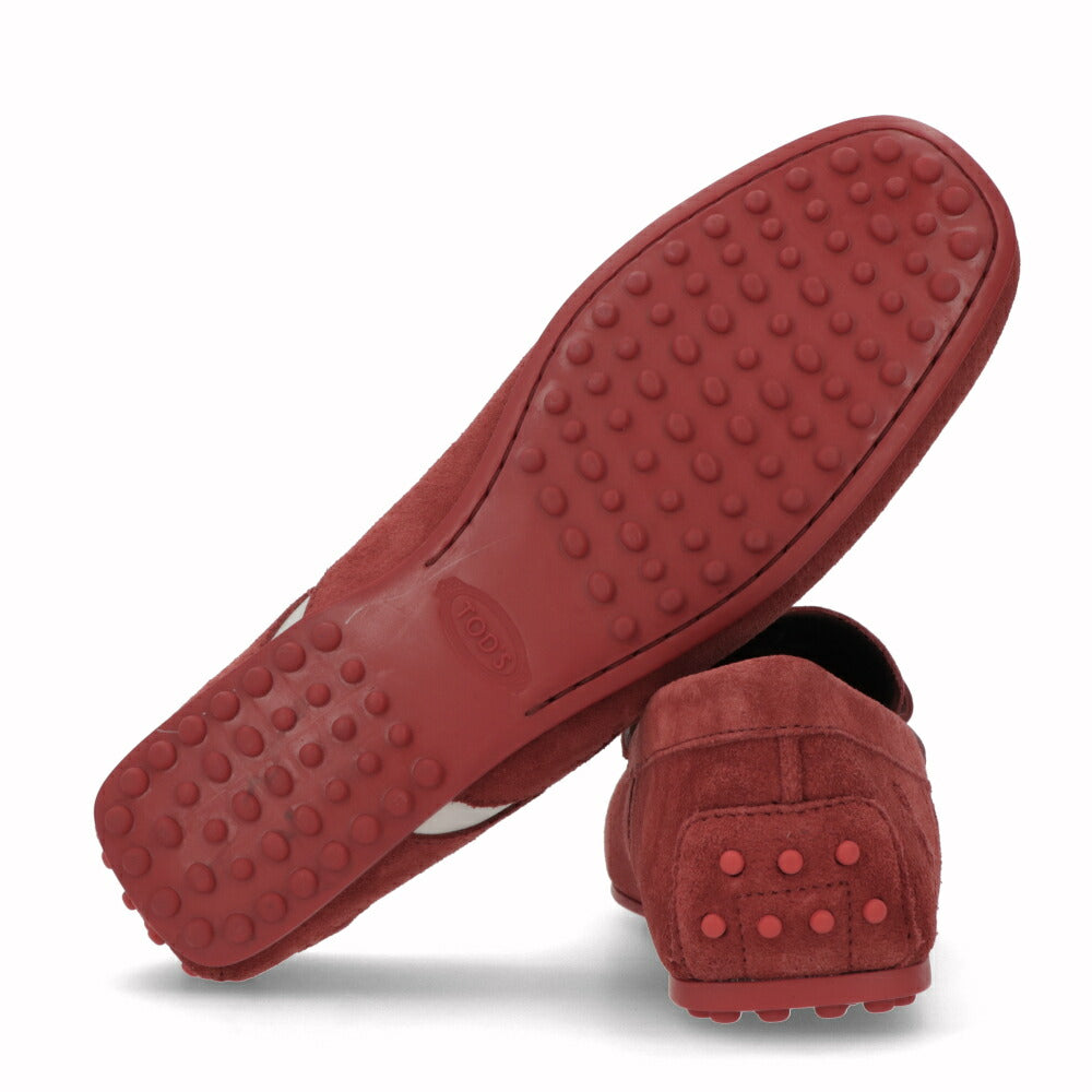 トッズ TOD'S シューズ レザーシューズ メンズ CITY GOMMINO CAV ALLINO 3D RQ2 レッド×ホワイト スエード ゴンミーニ ドライビングシューズ モカシン フェラーリ ロゴ リボン XRM0LR0X250RQ2 01OF