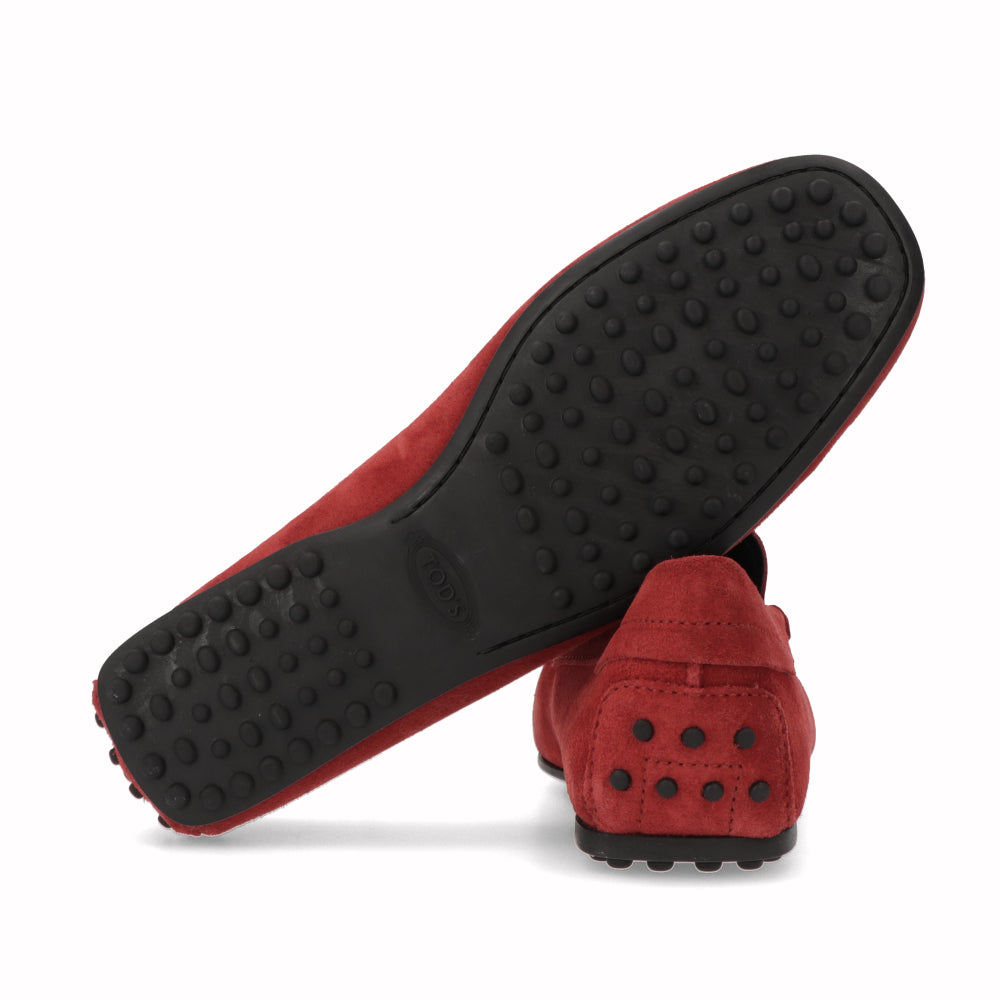 トッズ TOD'S シューズ レザーシューズ メンズ レッド スエード ゴンミーニ モカシン ドライビングシューズ フェラーリ Ferrari ロゴ