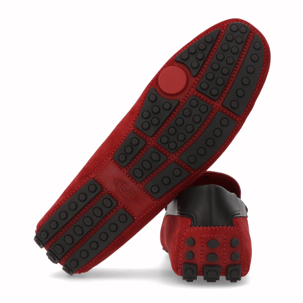 TOD’S ドライビングシューズ レッド スエード ゴンミーニ