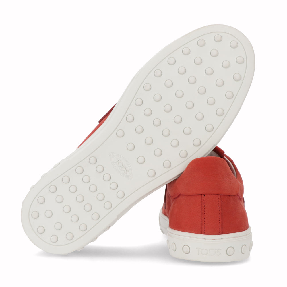 トッズ TOD'S シューズ スニーカー メンズ レッド レザー フェラーリ ロゴ ローカット