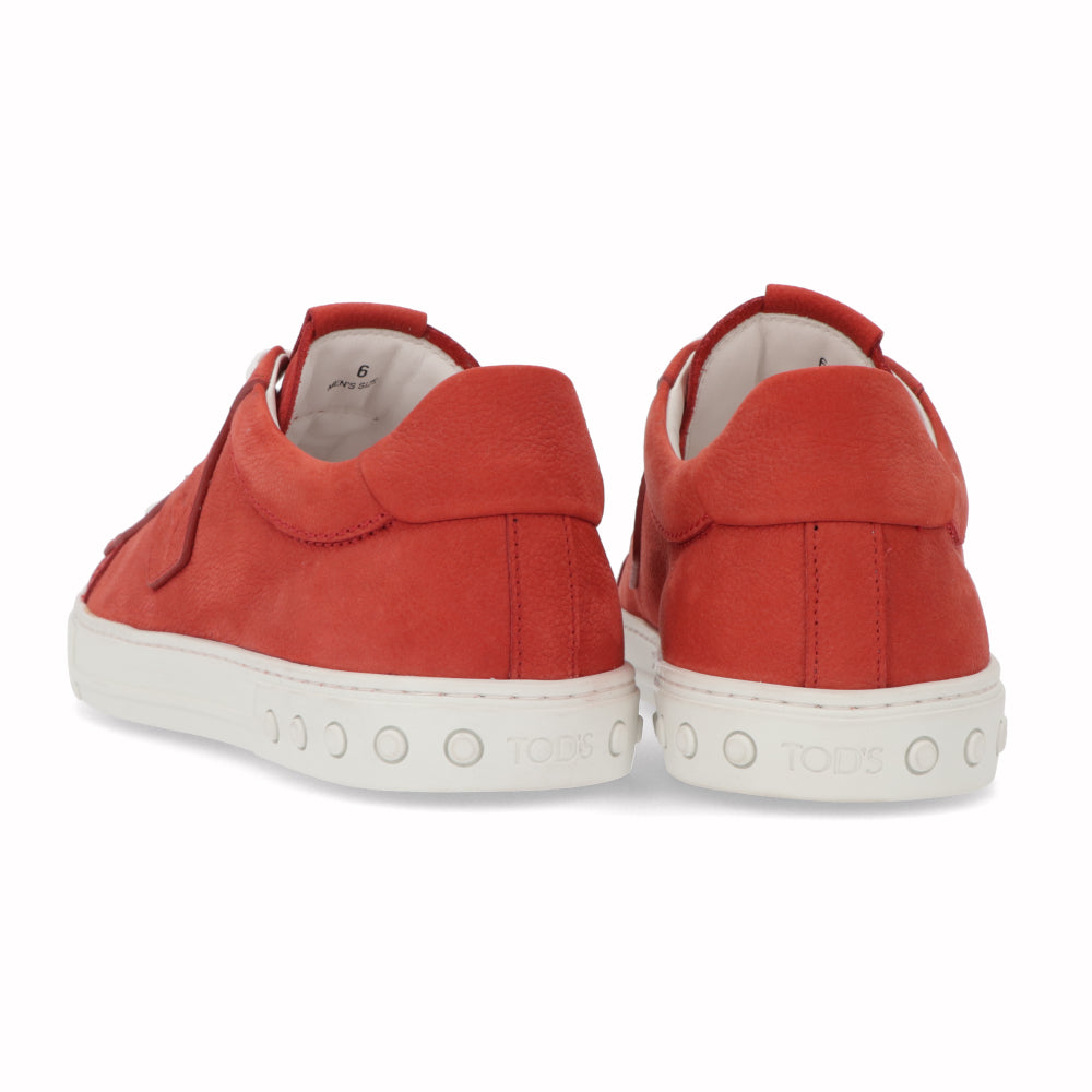 トッズ TOD'S シューズ スニーカー メンズ レッド レザー フェラーリ ロゴ ローカット
