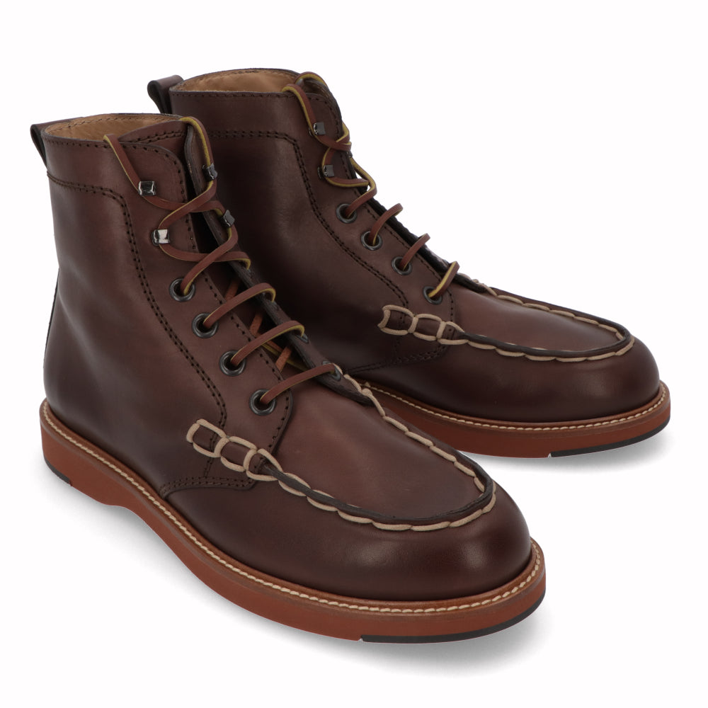 トッズ ブーツ メンズ ブラウン レザー 本革 レースアップ