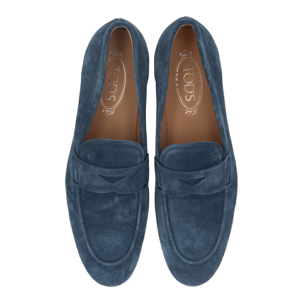 トッズ TOD'S シューズ レザーシューズ メンズ MOCASSINO GOMMA LEGGERA 06B BYE TIRRENO SC ブルー スエード ローファー ロゴ シンプル XXM06B0Y29ZBYE U614