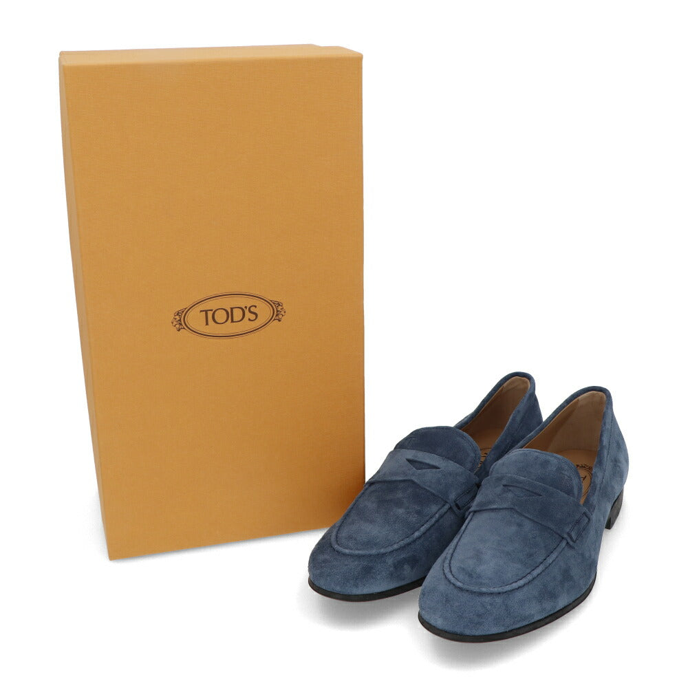 トッズ TOD'S シューズ レザーシューズ メンズ MOCASSINO GOMMA LEGGERA 06B BYE TIRRENO SC ブルー スエード ローファー ロゴ シンプル XXM06B0Y29ZBYE U614