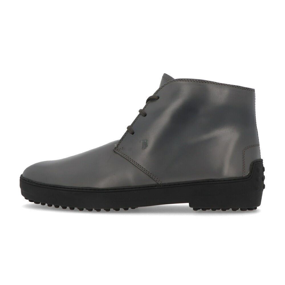 トッズ TOD'S シューズ レザーシューズ メンズ POLACCO REST.DOUBLE T UOMO 08N ブルー系 レザー シルバー系 グレー系 チャッカブーツ レースアップ ロゴ XXM0CD00D8X08N B612