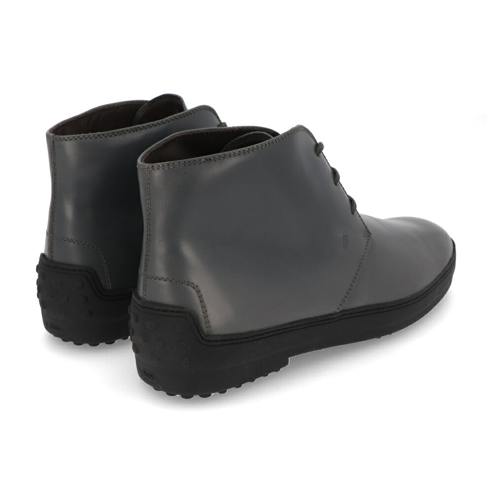 トッズ TOD'S シューズ レザーシューズ メンズ POLACCO REST.DOUBLE T UOMO 08N ブルー系 レザー シルバー系 グレー系 チャッカブーツ レースアップ ロゴ XXM0CD00D8X08N B612
