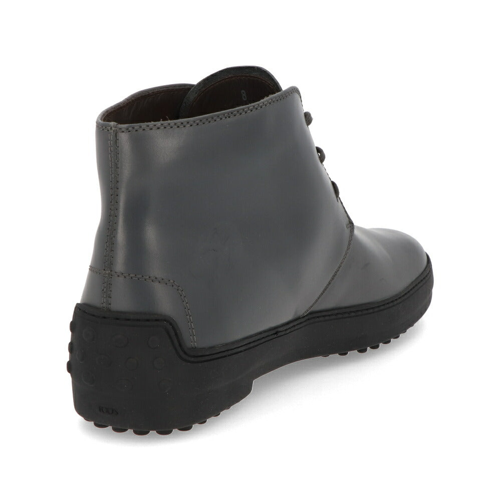トッズ TOD'S シューズ レザーシューズ メンズ POLACCO REST.DOUBLE T UOMO 08N ブルー系 レザー シルバー系 グレー系 チャッカブーツ レースアップ ロゴ XXM0CD00D8X08N B612