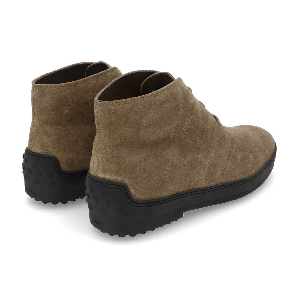 TOD'S ショートブーツ ブラウン スエード チャッカブーツ