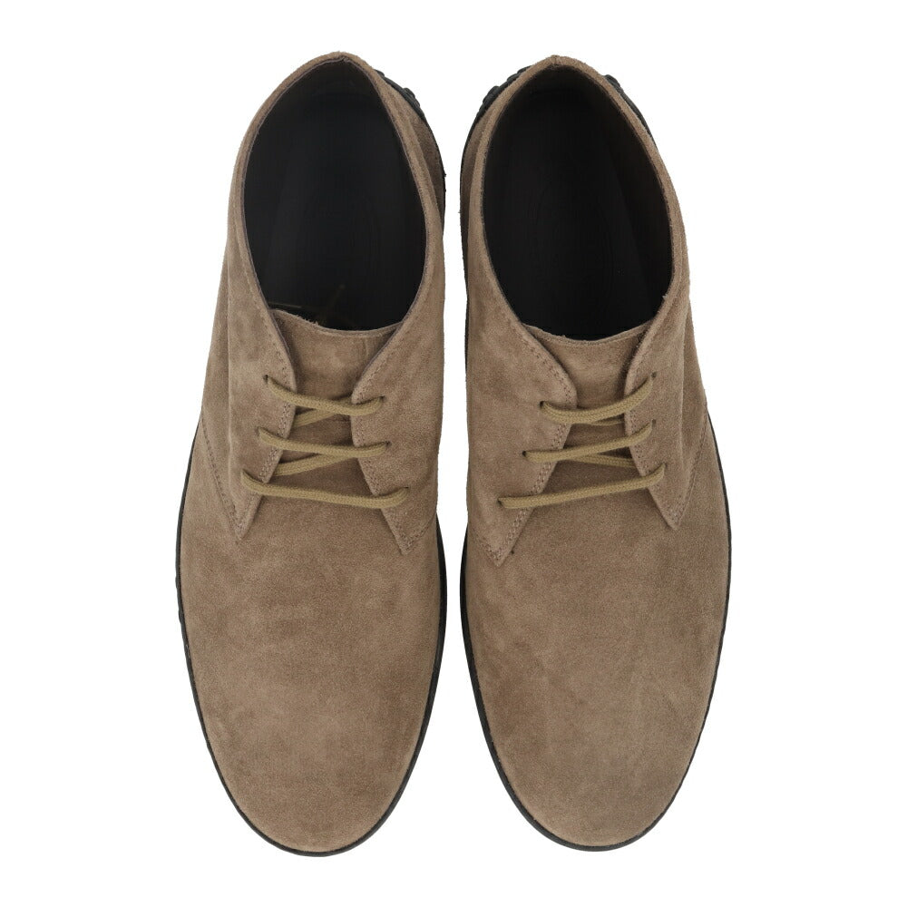 TOD'S ショートブーツ ブラウン スエード チャッカブーツ