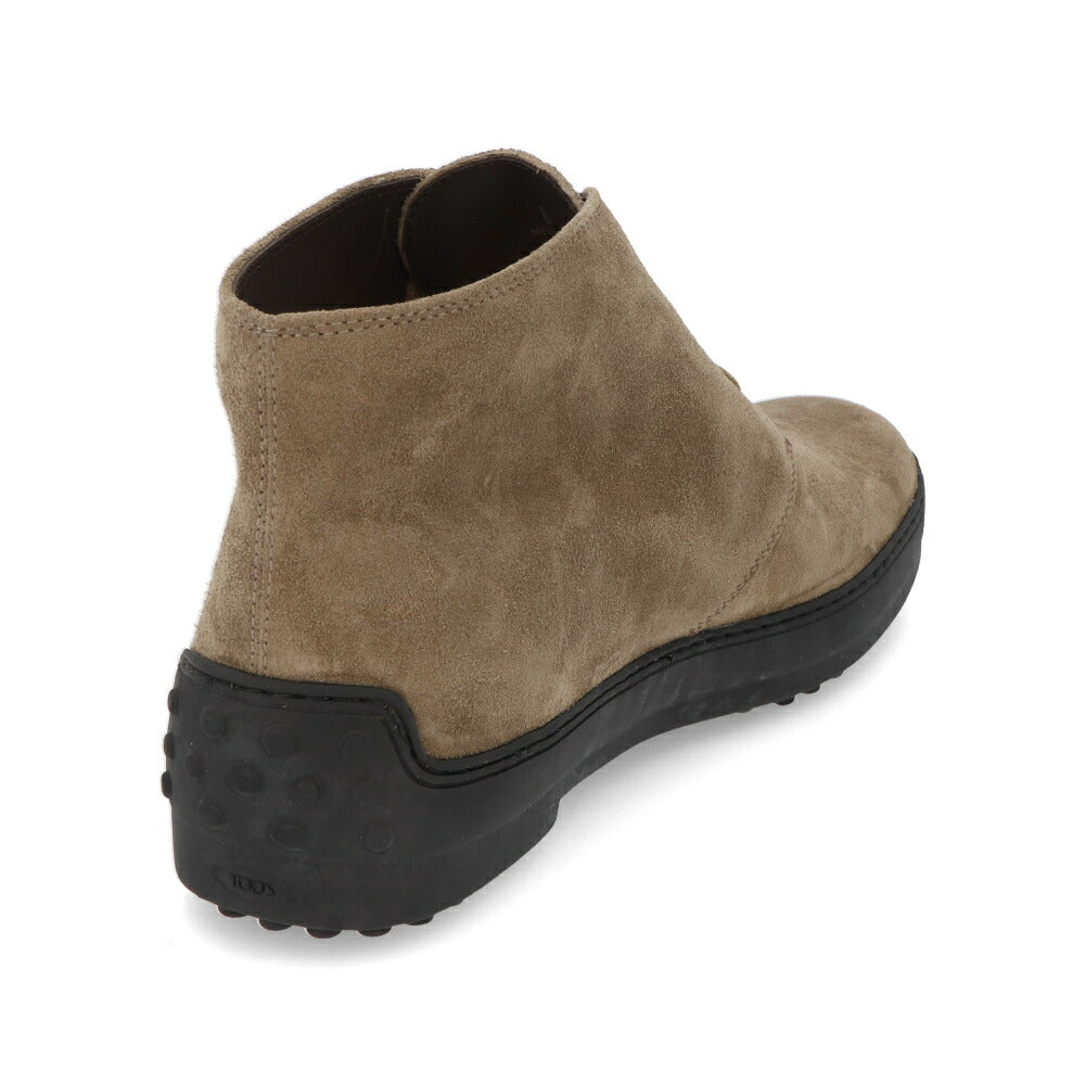 TOD'S ショートブーツ ブラウン スエード チャッカブーツ