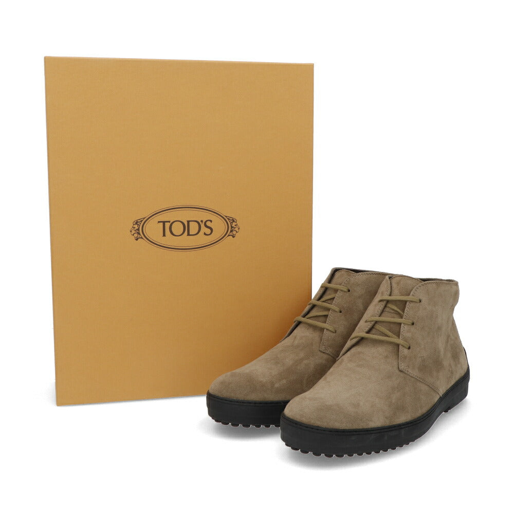 トッズ TOD'S シューズ レザーシューズ メンズ POLACCO REST. DOUBLE T UOMO CCO TORTORA MEDIO ブラウン スエード チャッカブーツ レースアップ ロゴ XXM0CD00D8ZCCO C815