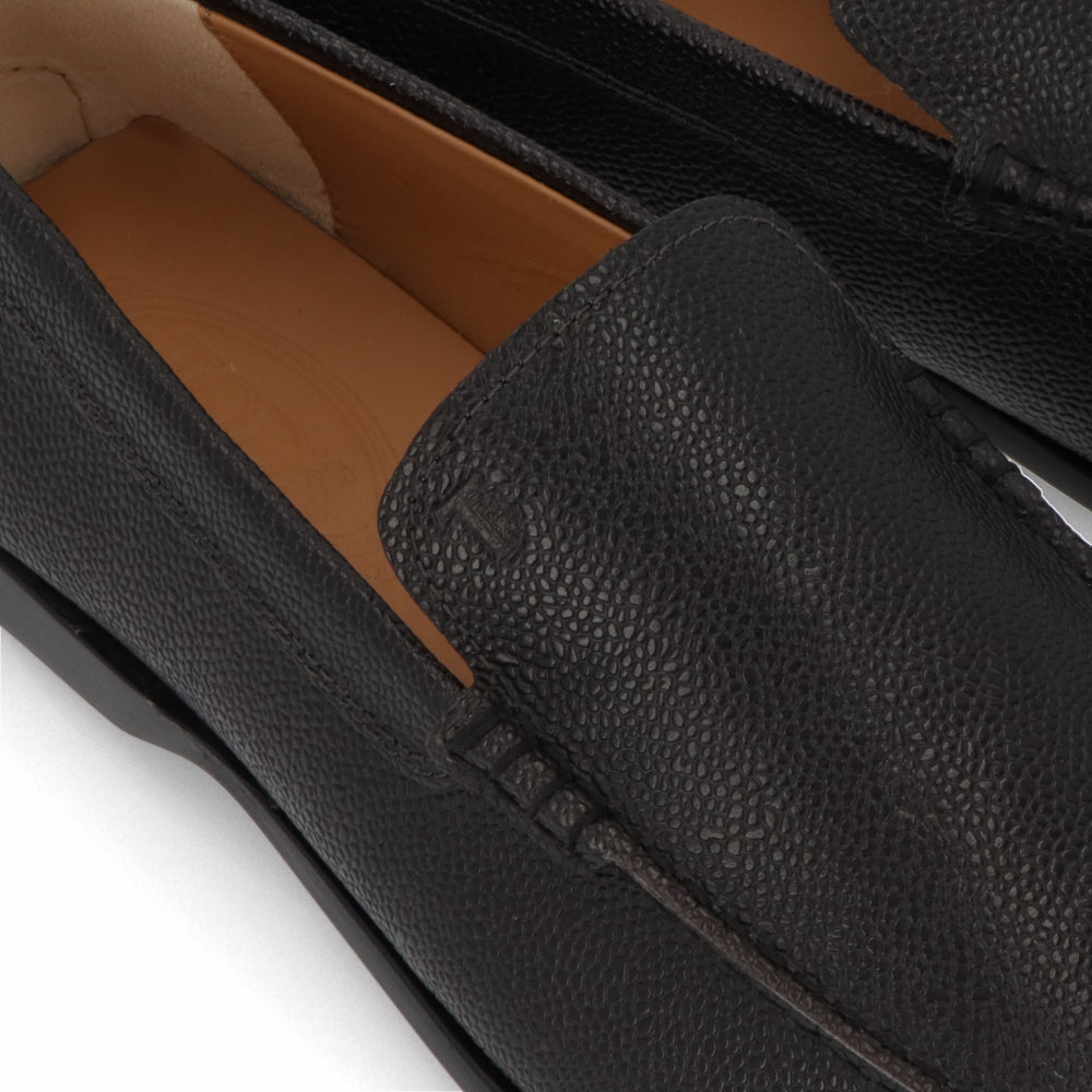 トッズ TOD'S シューズ レザーシューズ メンズ ブラック レザー スリッポンシューズ ロゴ