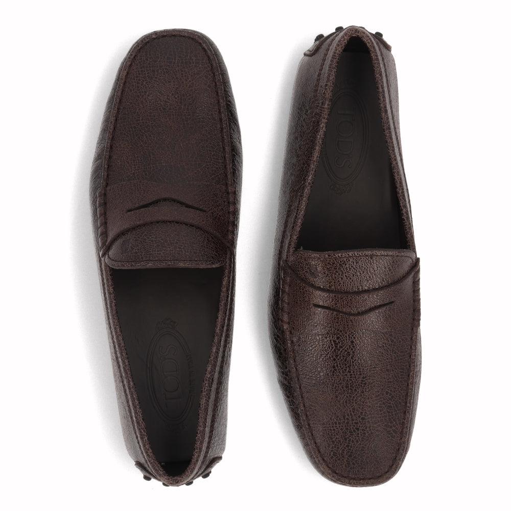 トッズ TOD'S シューズ レザーシューズ メンズ ブラウン レザー ゴンミーニ ドライビングシューズ モカシン スリッポン