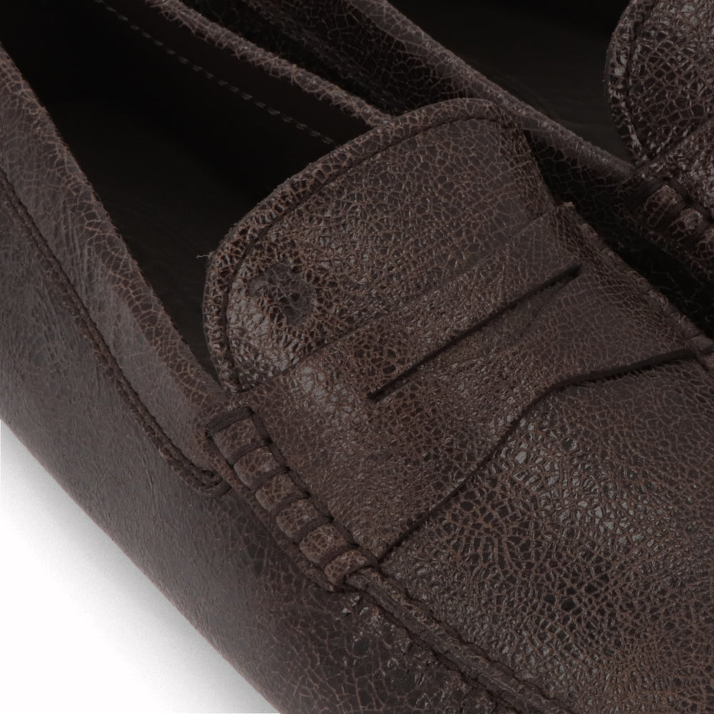 トッズ TOD'S シューズ レザーシューズ メンズ ブラウン レザー ゴンミーニ ドライビングシューズ モカシン スリッポン