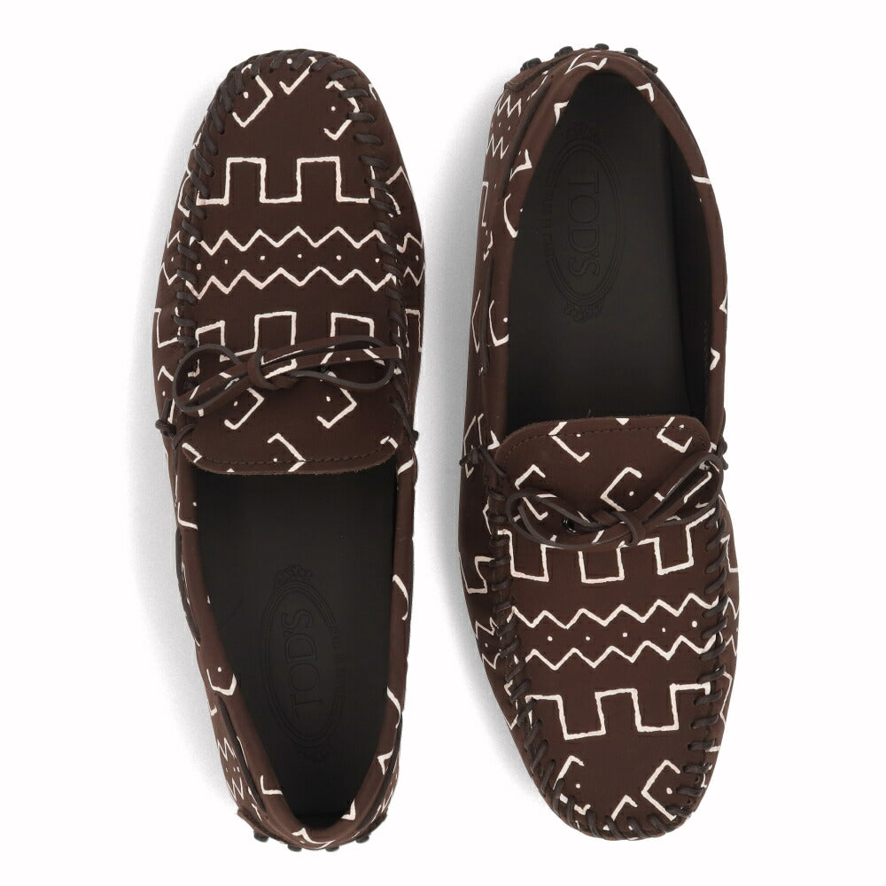 トッズ TOD'S シューズ レザーシューズ メンズ INFIL ATURA PELLE NEW GOMMINI 122 OSU ブラウン レザー ゴンミーニ ドライビングシューズ モカシン リボン 柄 XXM0GW0DQ20OSU S610