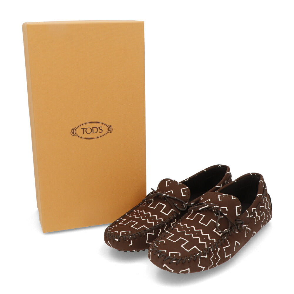 トッズ TOD'S シューズ レザーシューズ メンズ INFIL ATURA PELLE NEW GOMMINI 122 OSU ブラウン レザー ゴンミーニ ドライビングシューズ モカシン リボン 柄 XXM0GW0DQ20OSU S610