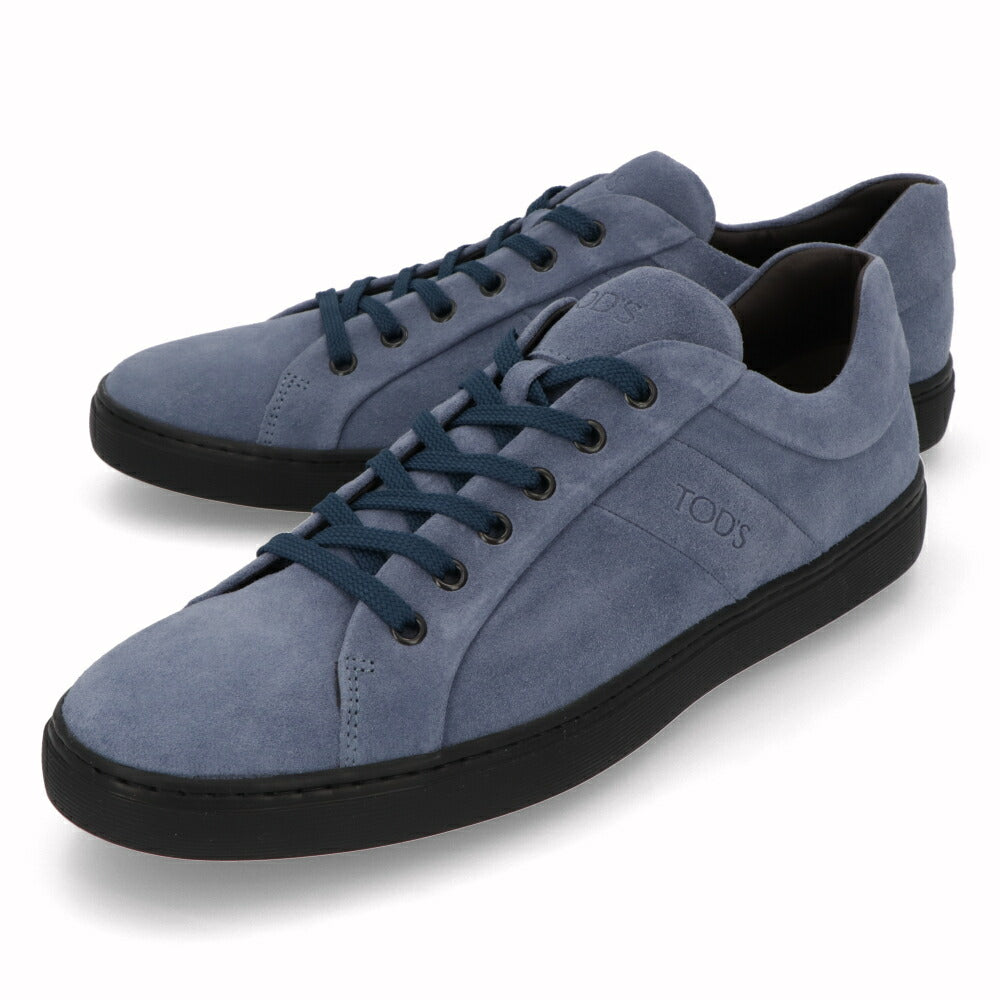トッズ TOD'S シューズ スニーカー メンズ ALLACCIAT BASSO SPORT CASSETTA HG0 JEANS ブルー系 スエード シンプル ロゴ カジュアル ローカット XXM0JL0C75XHG0 U206