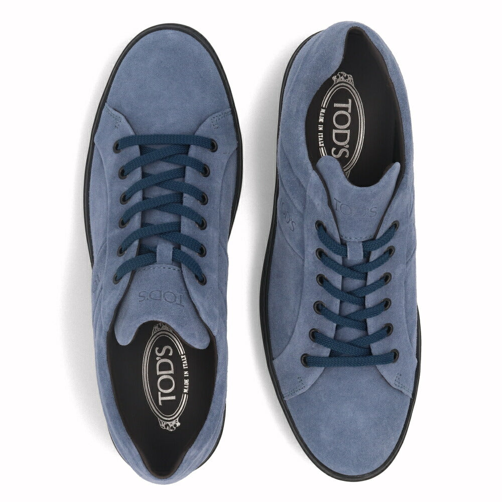 トッズ TOD'S シューズ スニーカー メンズ ALLACCIAT BASSO SPORT CASSETTA HG0 JEANS ブルー系 スエード シンプル ロゴ カジュアル ローカット XXM0JL0C75XHG0 U206