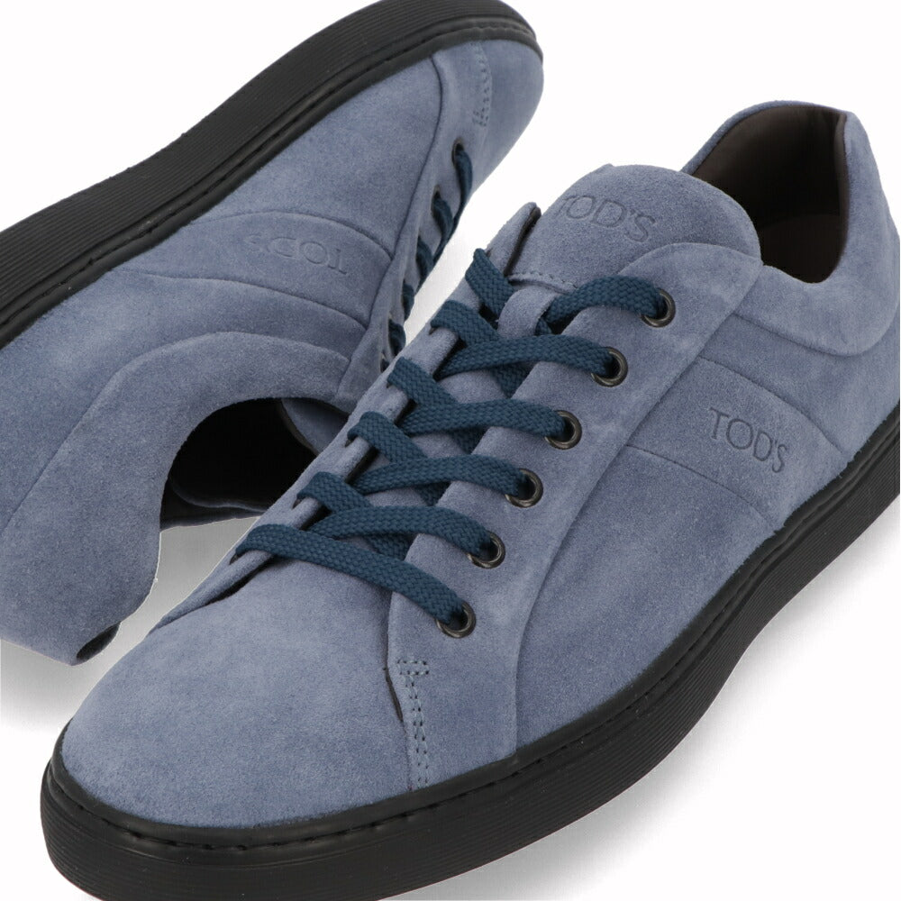 トッズ TOD'S シューズ スニーカー メンズ ALLACCIAT BASSO SPORT CASSETTA HG0 JEANS ブルー系 スエード シンプル ロゴ カジュアル ローカット XXM0JL0C75XHG0 U206