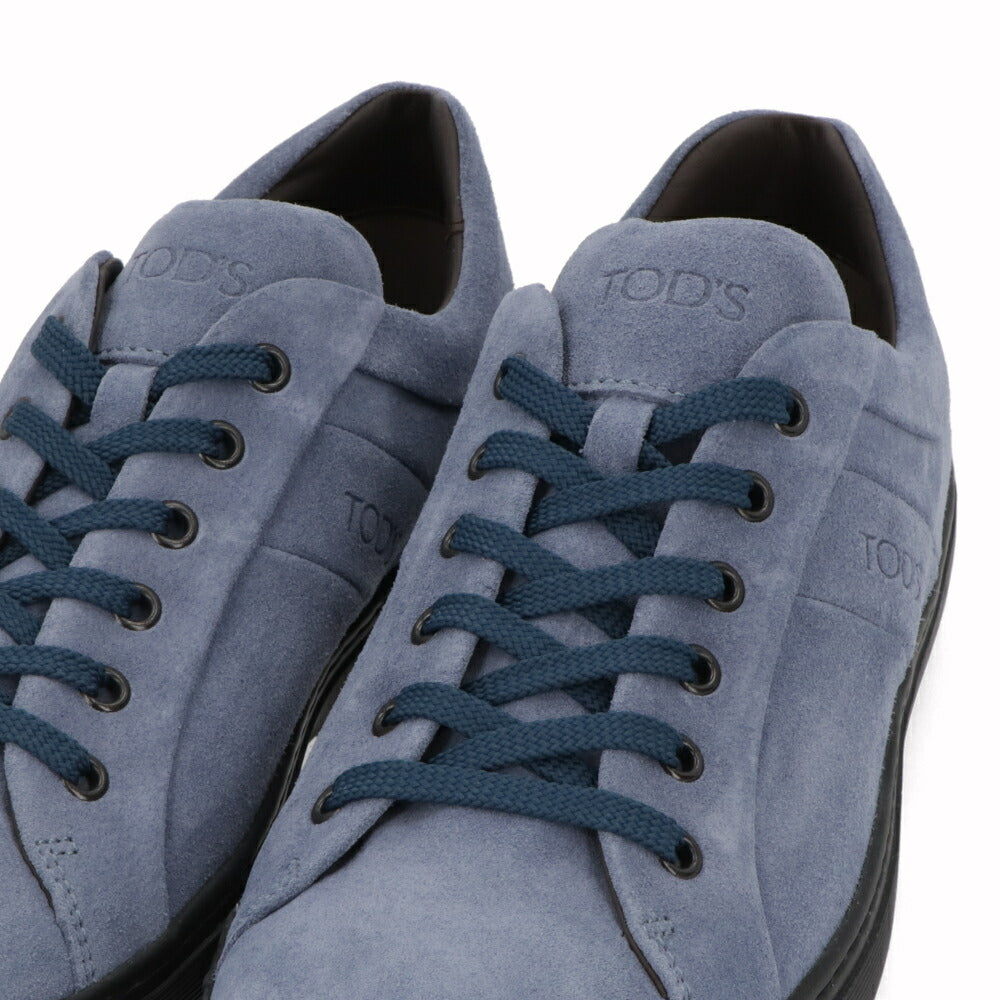 トッズ TOD'S シューズ スニーカー メンズ ALLACCIAT BASSO SPORT CASSETTA HG0 JEANS ブルー系 スエード シンプル ロゴ カジュアル ローカット XXM0JL0C75XHG0 U206