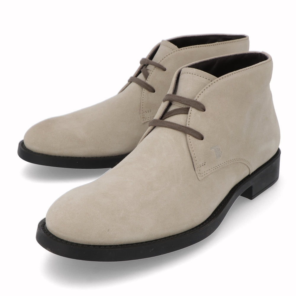 TOD’S ショートブーツ ベージュ スエード チャッカブーツ