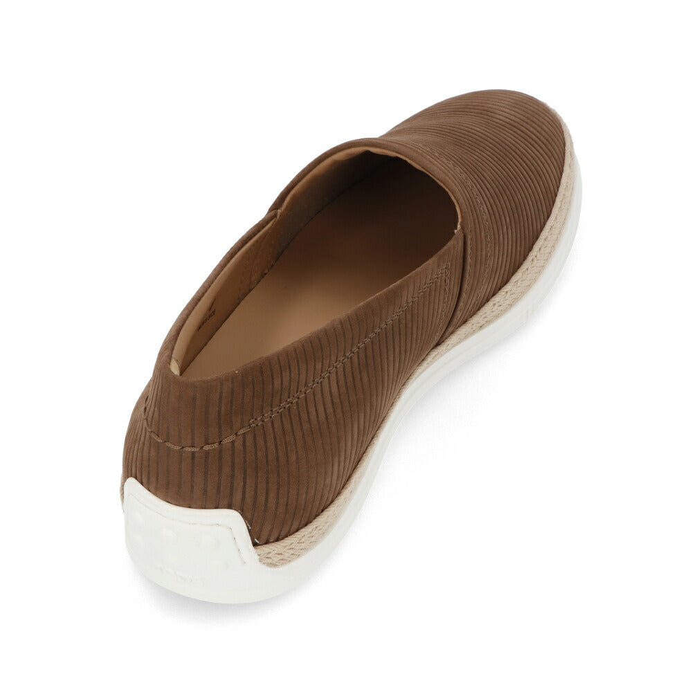 トッズ TOD'S シューズ レザーシューズ メンズ PANTOFOLA IMBOTTITA GOMMA RAFIA TV ML1 ダークブラウン レザー スリッポン エスパドリーユ ローカット ロゴ ヴィンテージ加工 XXM0TV0W80ZML1 S818
