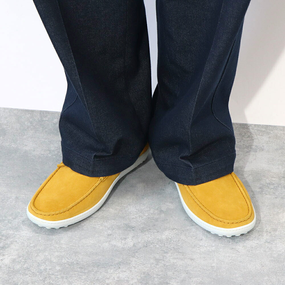 トッズ TODS ローファー メンズ シューズ レザーシューズ イエロー スエード スウェード ドライビングシューズ モカシン ロゴ XXM15C0CN50RE0 G219